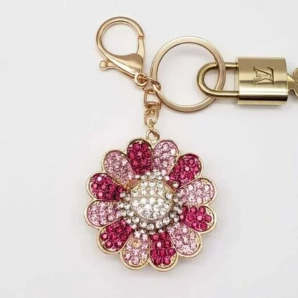 Authentic Louis Vuitton Gold Padlock & Key 🔒 LV Bag Charm w/ Unbranded Keychain - Picture 6 of 7
